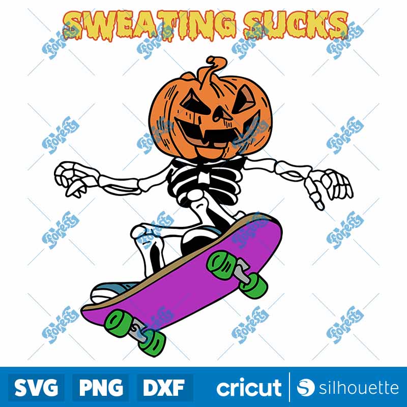 Skeleton Pumpkin Sweating
Sucks SVG