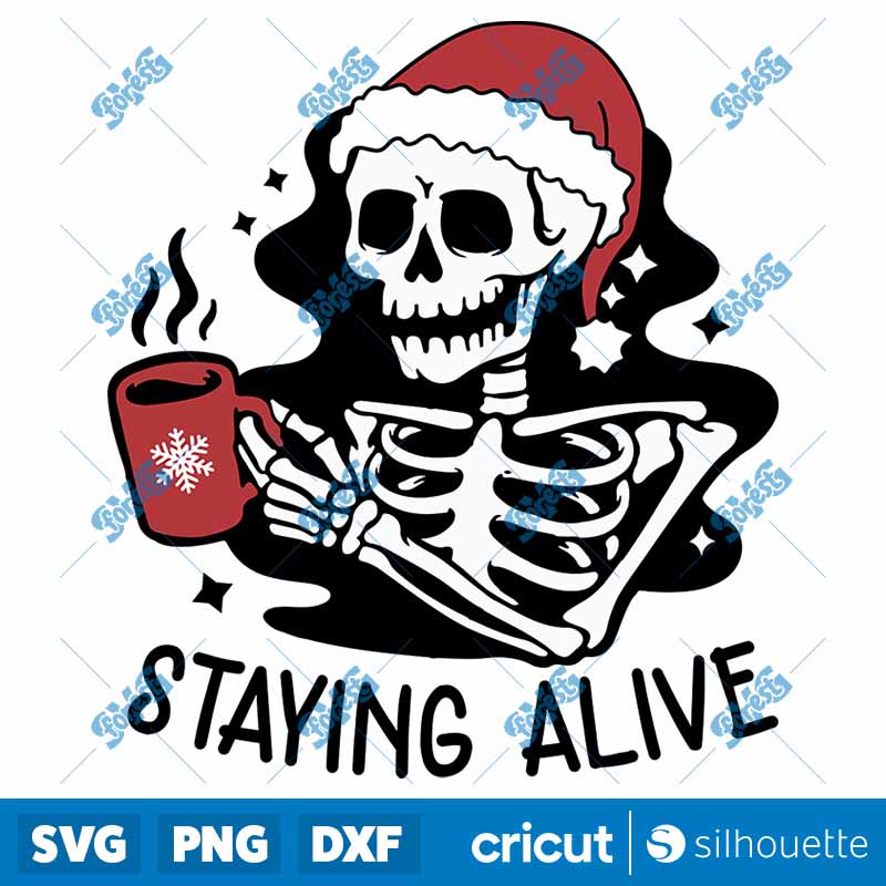 Skeleton Staying Alive SVG