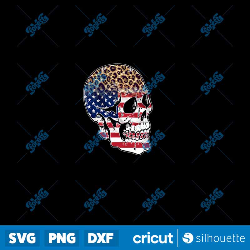 Skull Made in America PNG