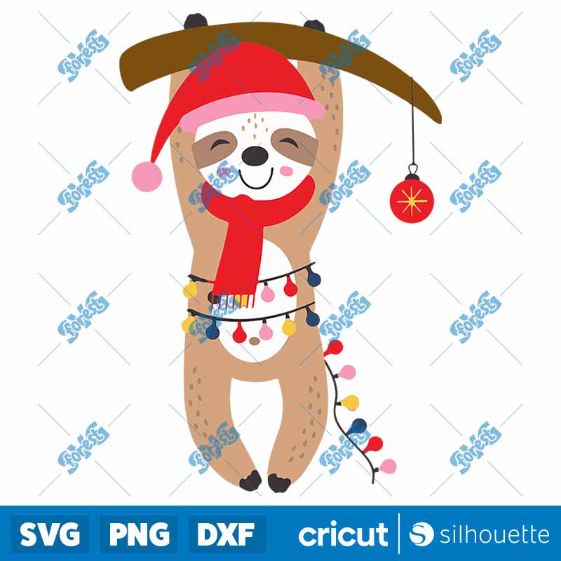 Sloth Christmas SVG