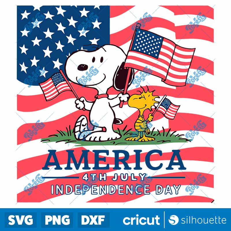 Snoopy And Woodstock America
4th Of July SVG