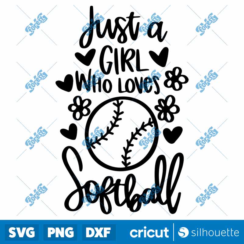 Softball Girl SVG