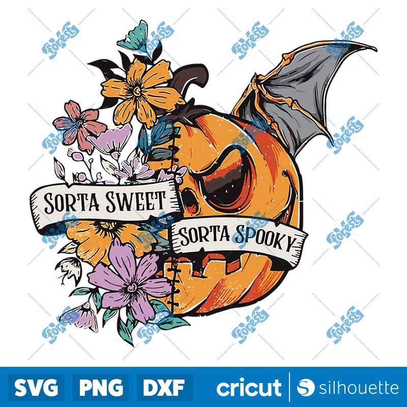 Sorta Sweet Sorta Spooky Jack
O Lantern Scary Pumpkin Face SVG