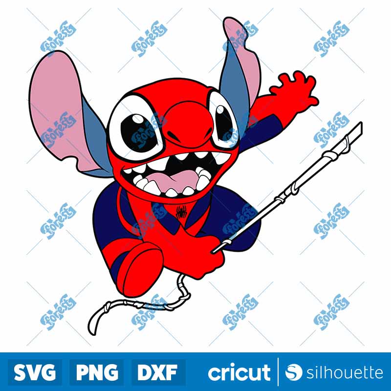 Spider man x Stitch SVG