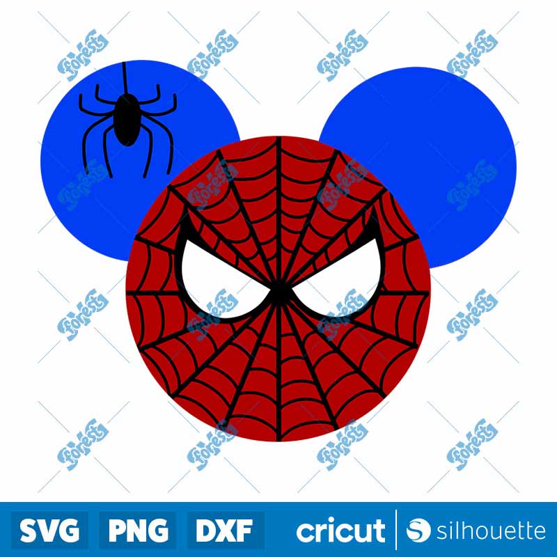 Spiderman Mouse Head SVG