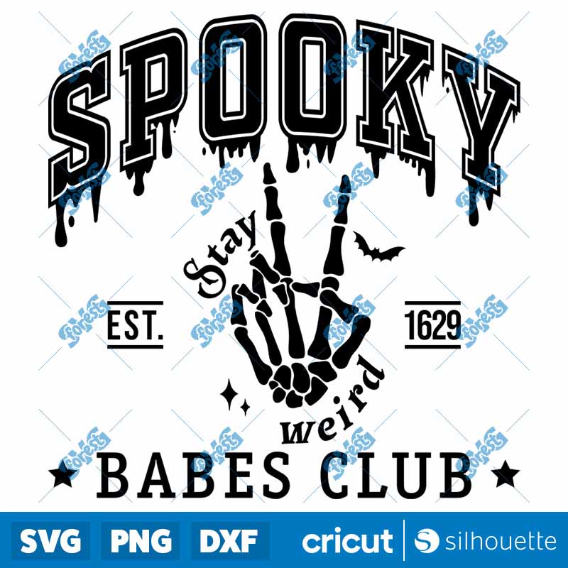 Spooky Babes Club Say Weird
  SVG