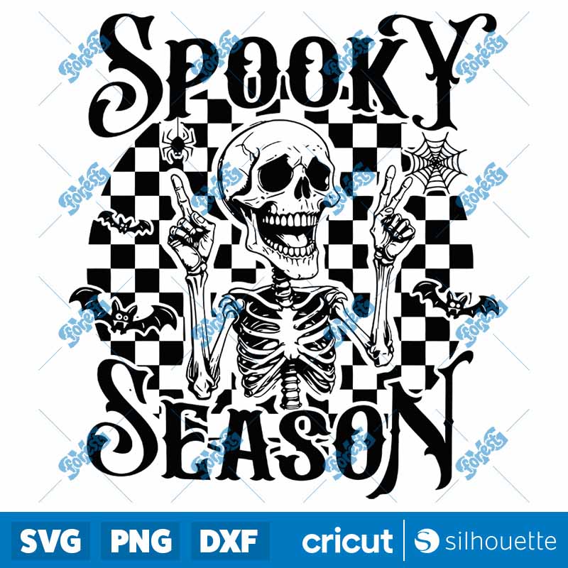 Spooky Season Skeleton SVG-PNG