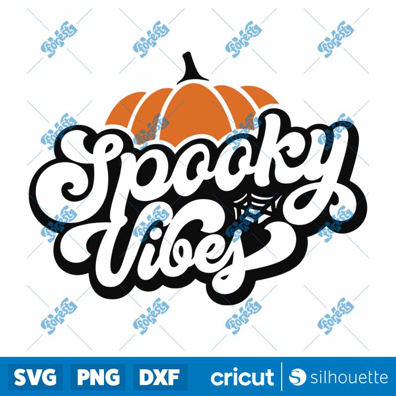 Spooky Vibes Pumpkin SVG