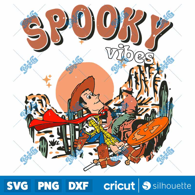 Spooky Vibes Woody Toy Story
SVG