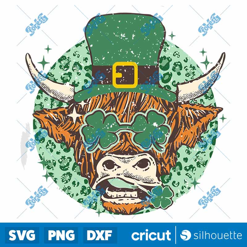 St Patrick Day Highland Cow
  SVG