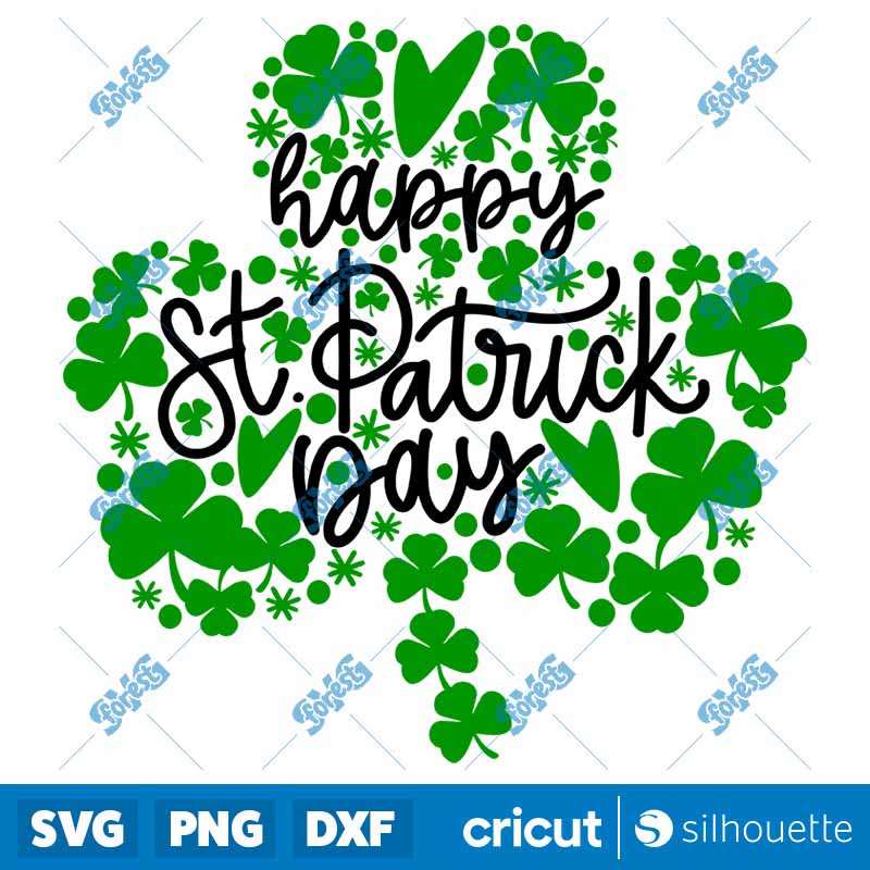 St Patrick Day Shamrocks SVG