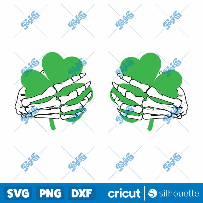 St Patricks Day Skeleton Hands
  SVG