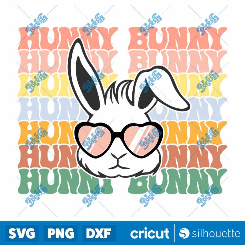 Stacked groovy Hunny bunny SVG