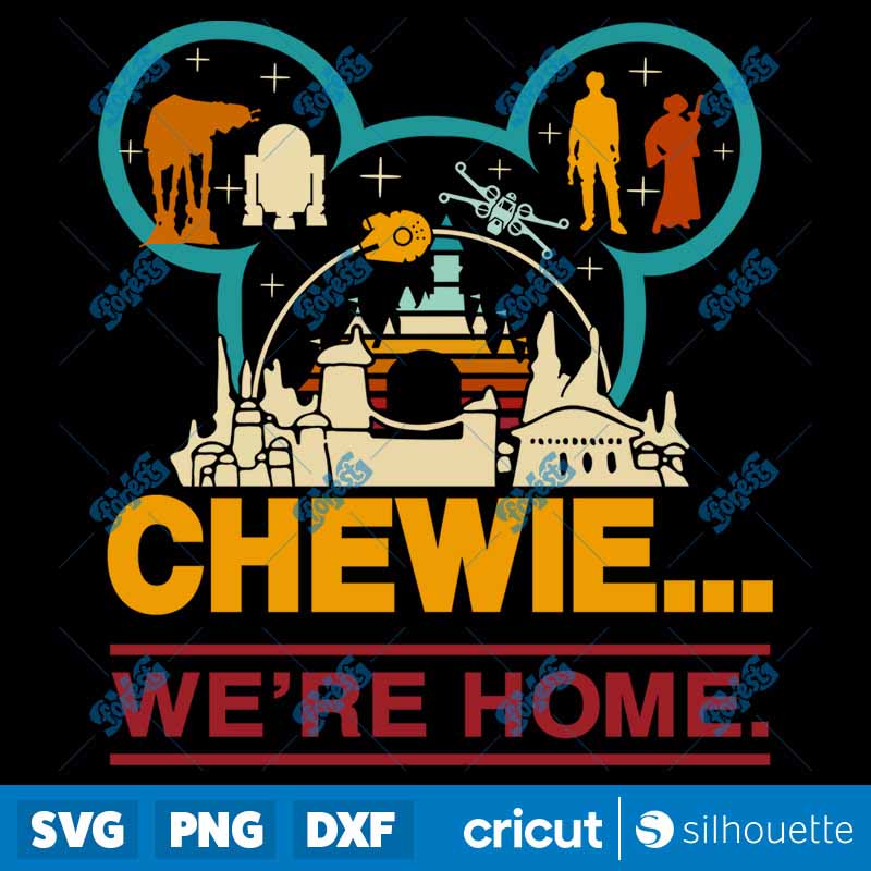 Star Wars Chewie We're Home
  SVG