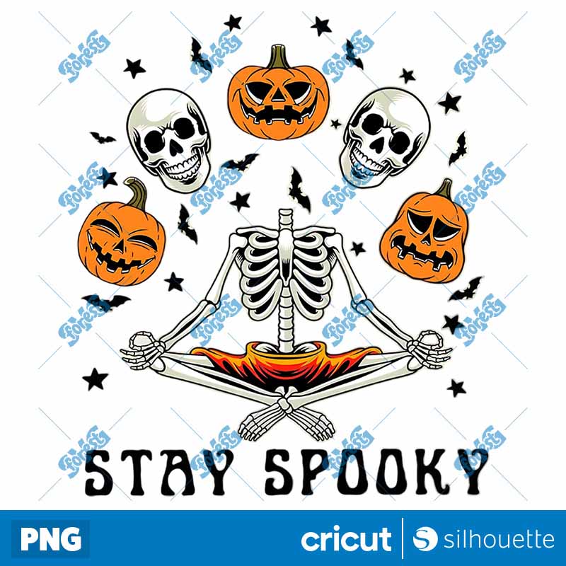 Stay Spooky Skeleton Halloween
  PNG