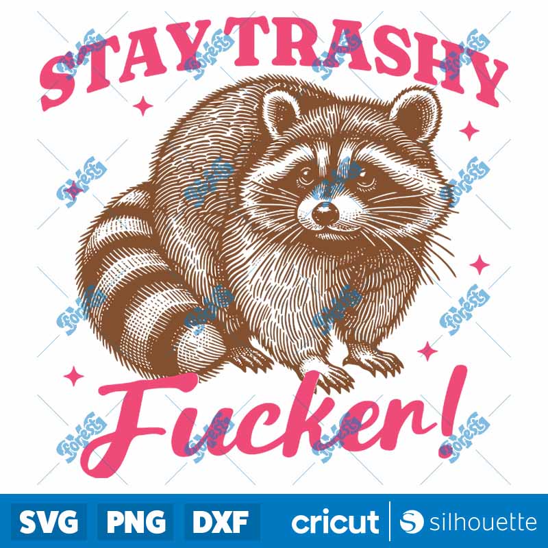 Stay Trashy Raccoon SVG