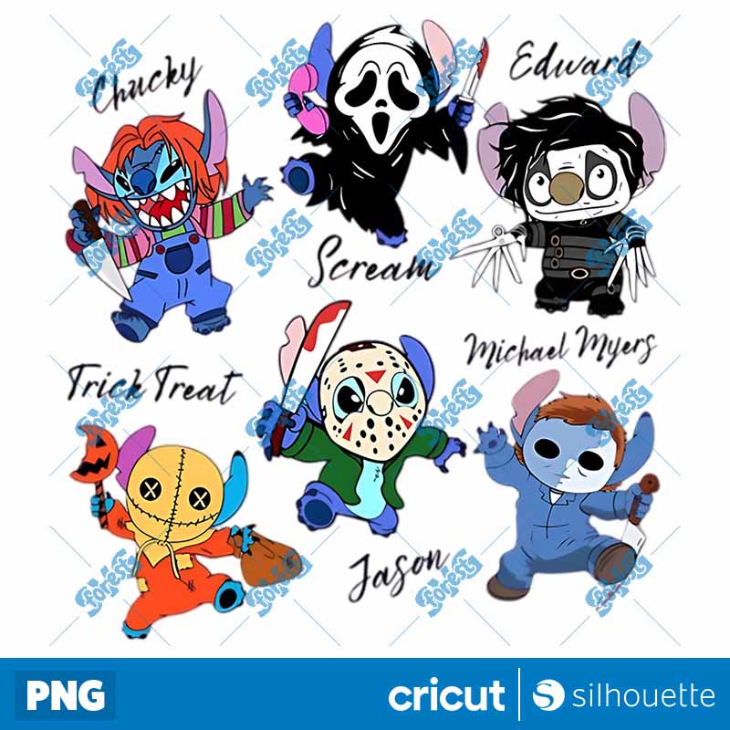 Stitch Cosplay Horror
  Characters Halloween PNG