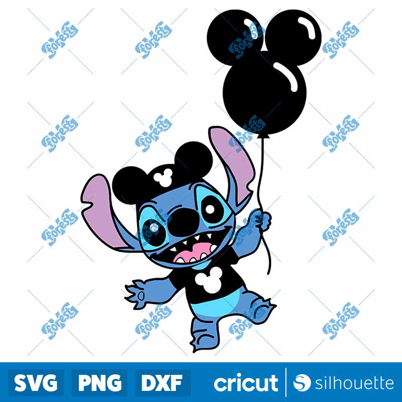 Stitch Mickey Balloon
  Disneyland SVG