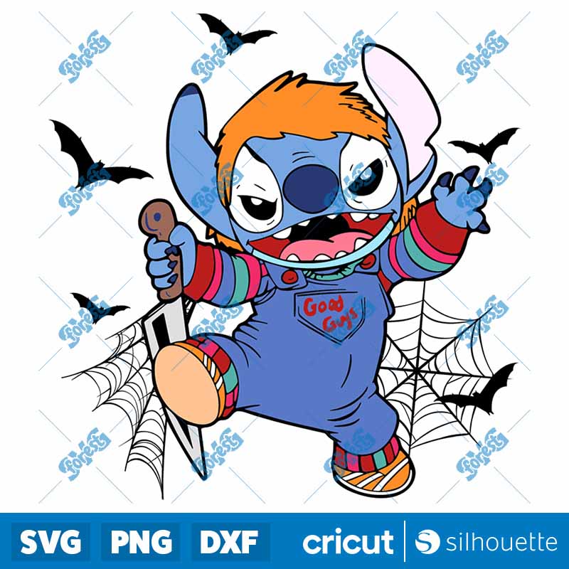 Stitch X Chucky SVG