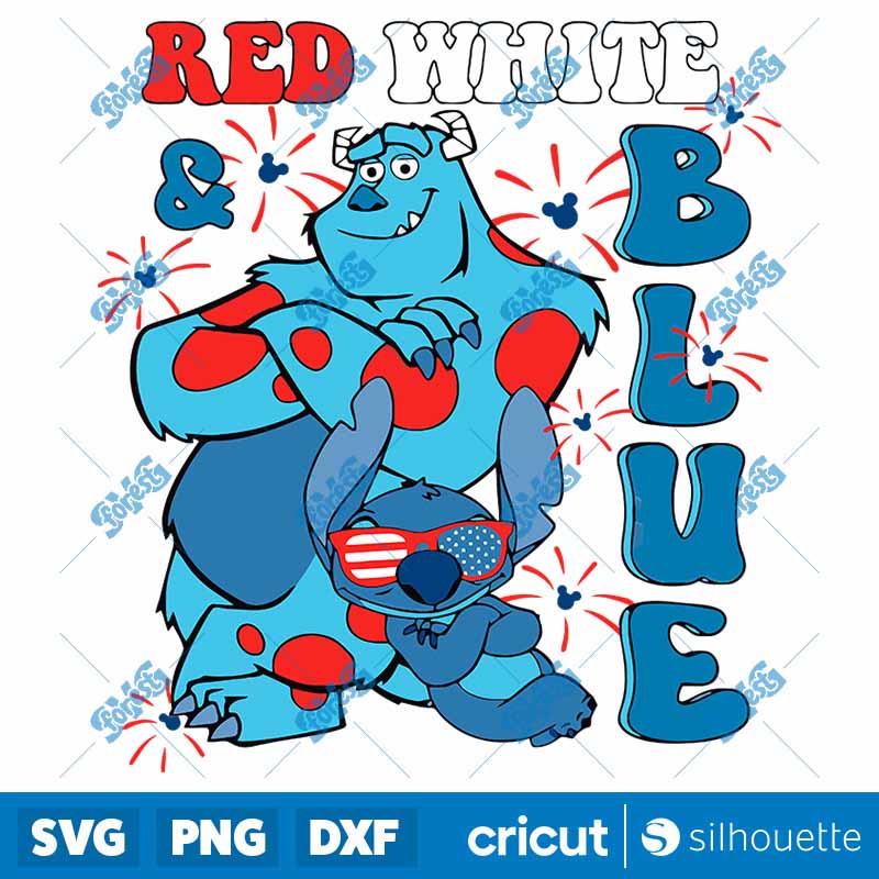 Sully Monster Inc And Stitch
Red White Blue SVG