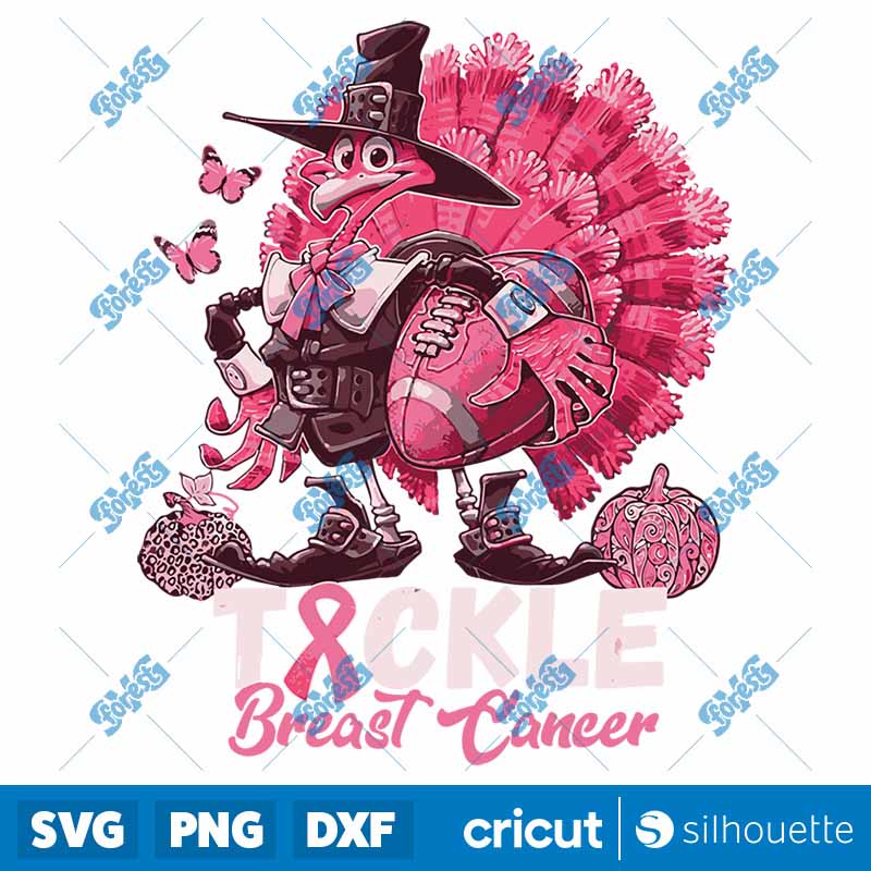 Tackle Breast Cancer Awareness
Football Pink Ribbon Pumpkin SVG