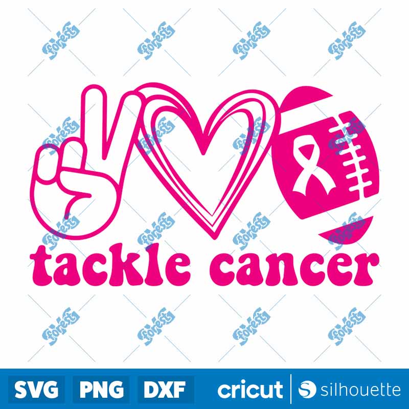 Tackle Cancer Football SVG