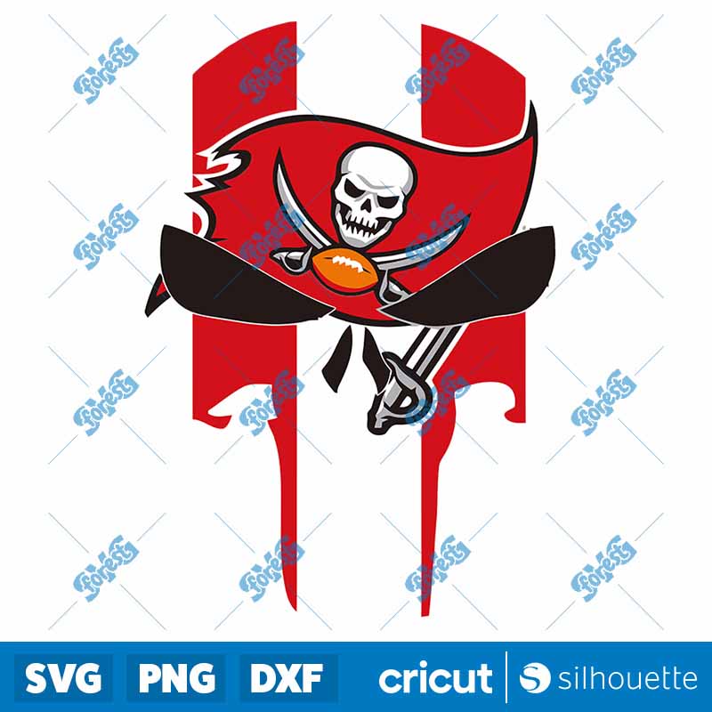 Tampa Bay Buccaneers Skull SVG