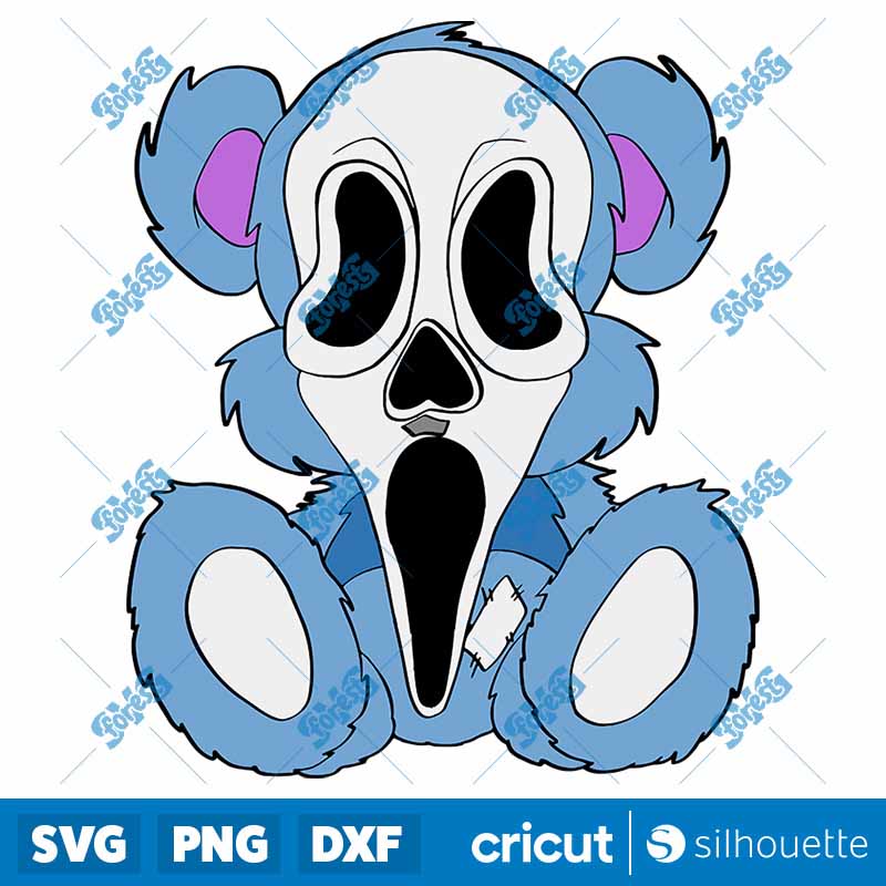 Teddy Bear X Scream Ghostface
  SVG