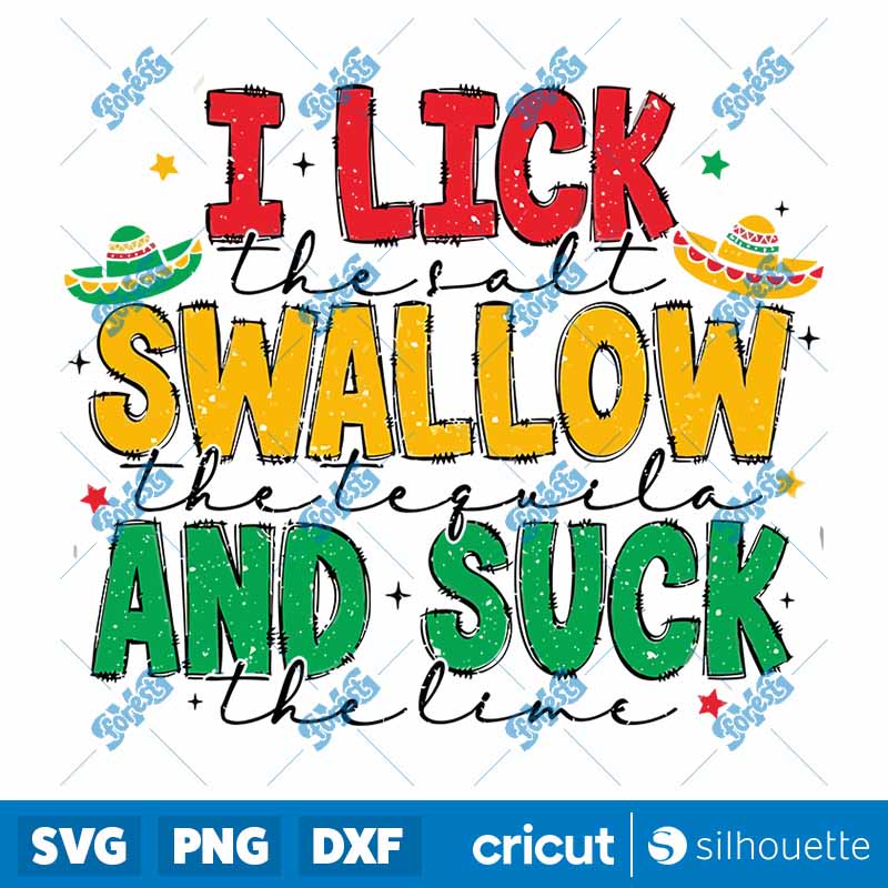 Tequila Shot Lick SVG