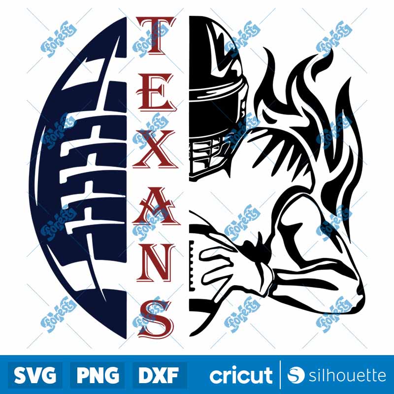 TEXANS Half Football Half
  Player SVG