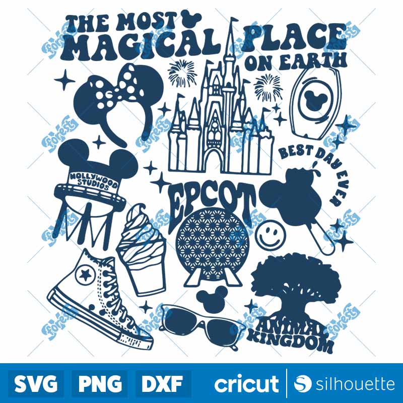 The Most Magical Place On
Earth Epcot Animal Kingdom SVG