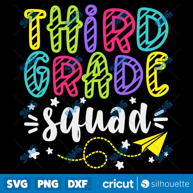 Third Grade Squad SVG