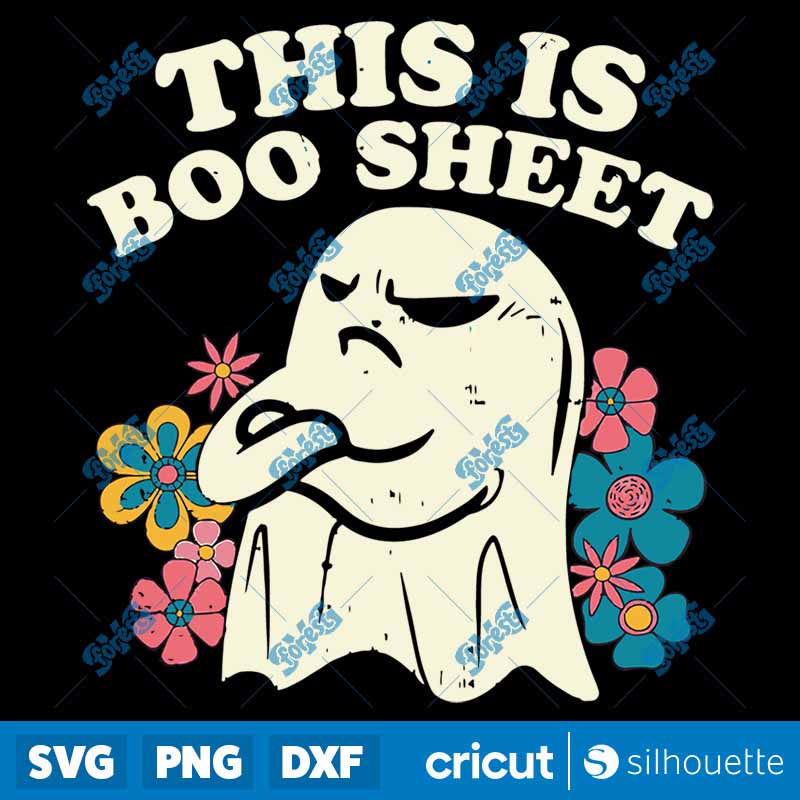 This Is Boo Sheet Funny Groovy
  Ghost SVG