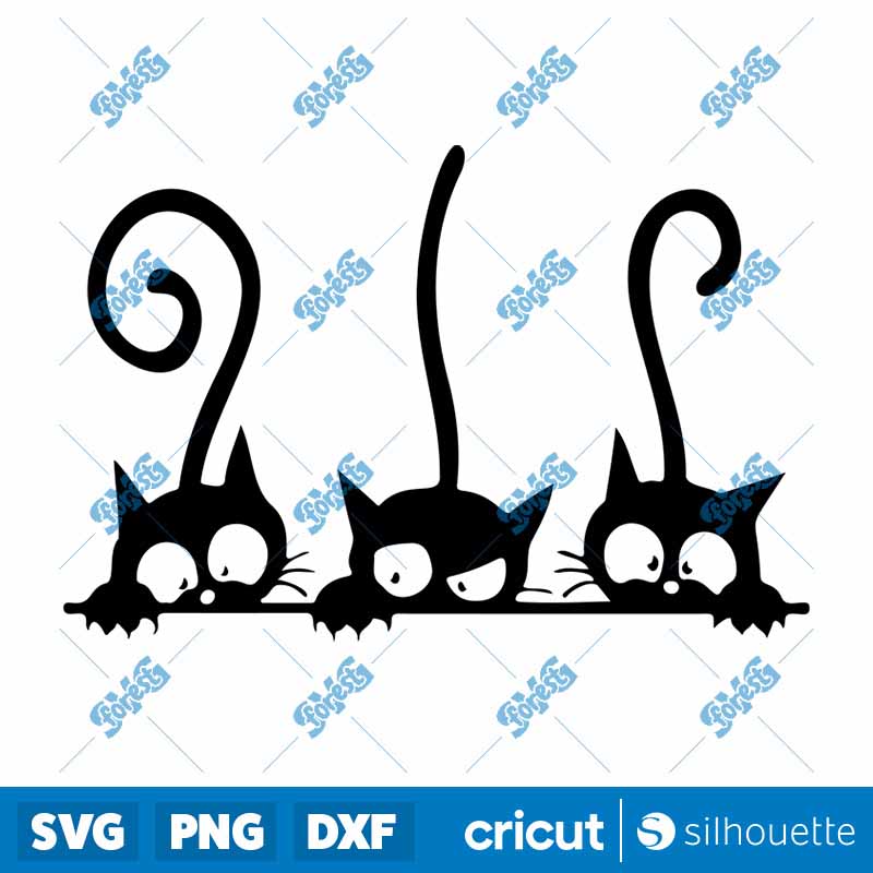 Three Kittens 3D Wall
  Sstickers SVG