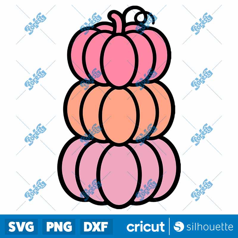 Three Pumpkin SVG-PNG