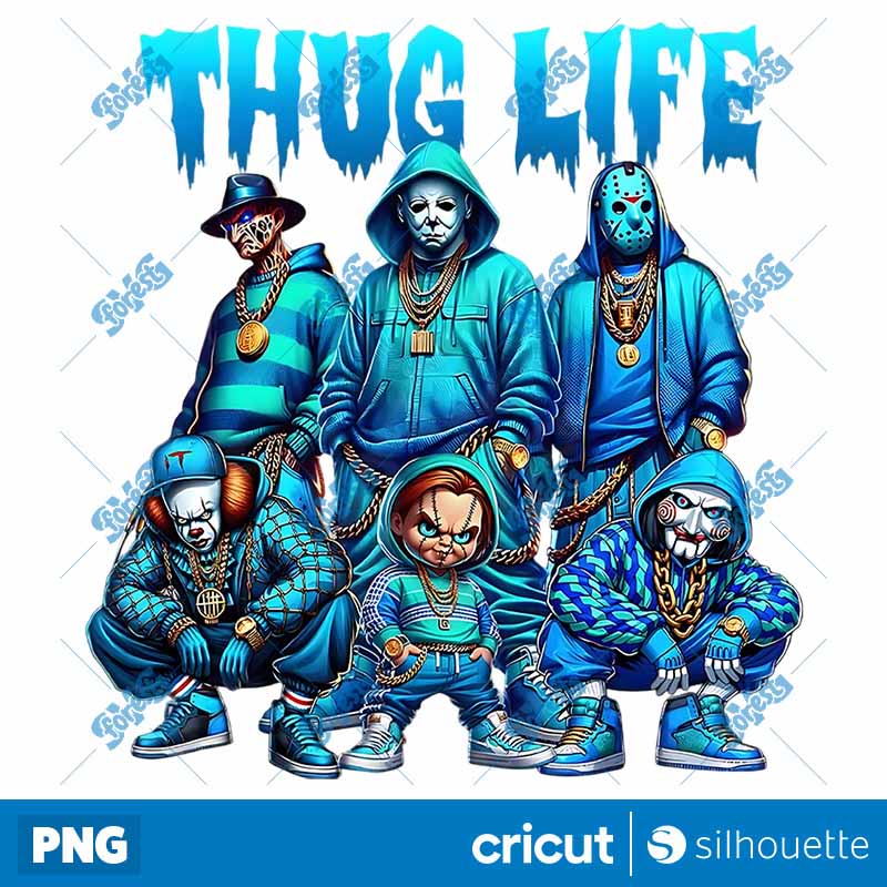 Thug Life Blue Horror Movie
  PNG