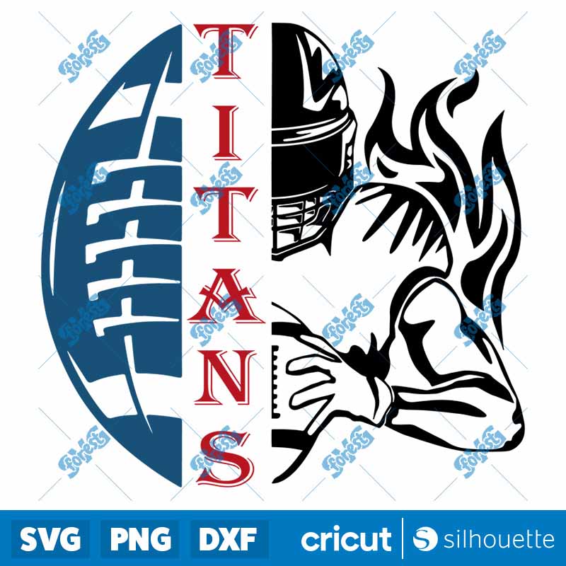 TITANS Half Football Half
  Player SVG