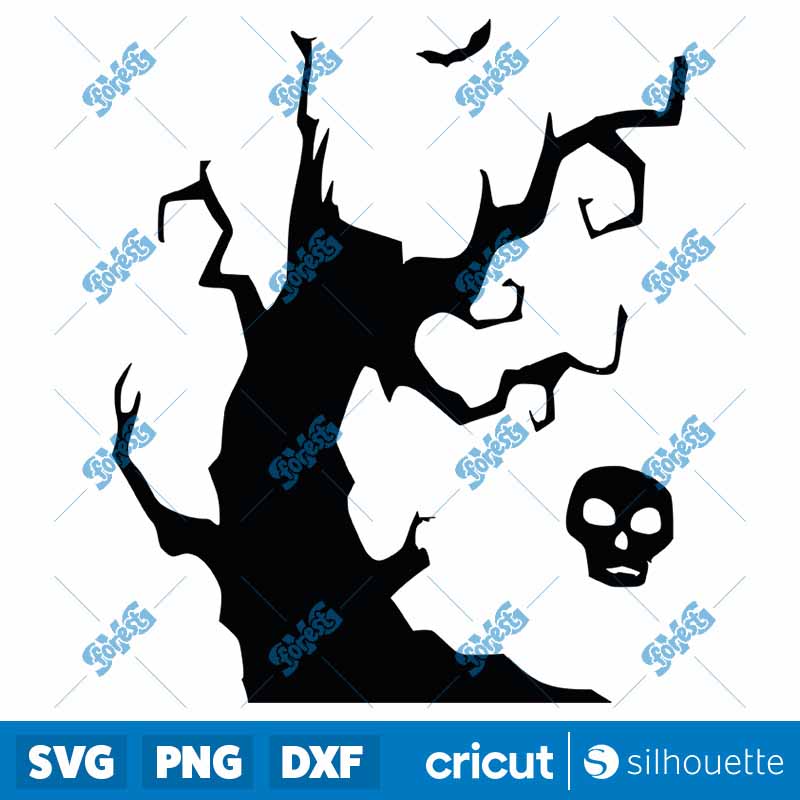 Tree And Skeleton Halloween
  Halloween SVG