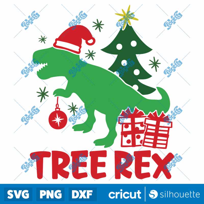 Tree Rex Christmas SVG