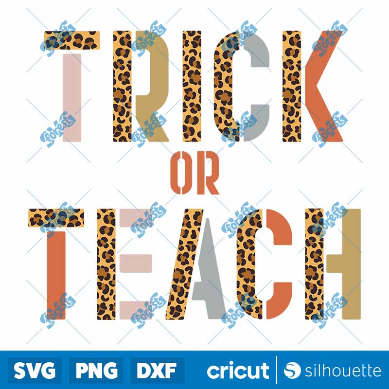 Trick Or Teach Leopard SVG