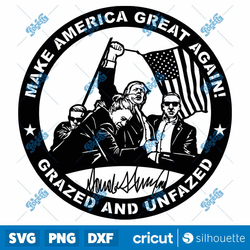 Trump MAGA Grazed And Unfazed
SVG