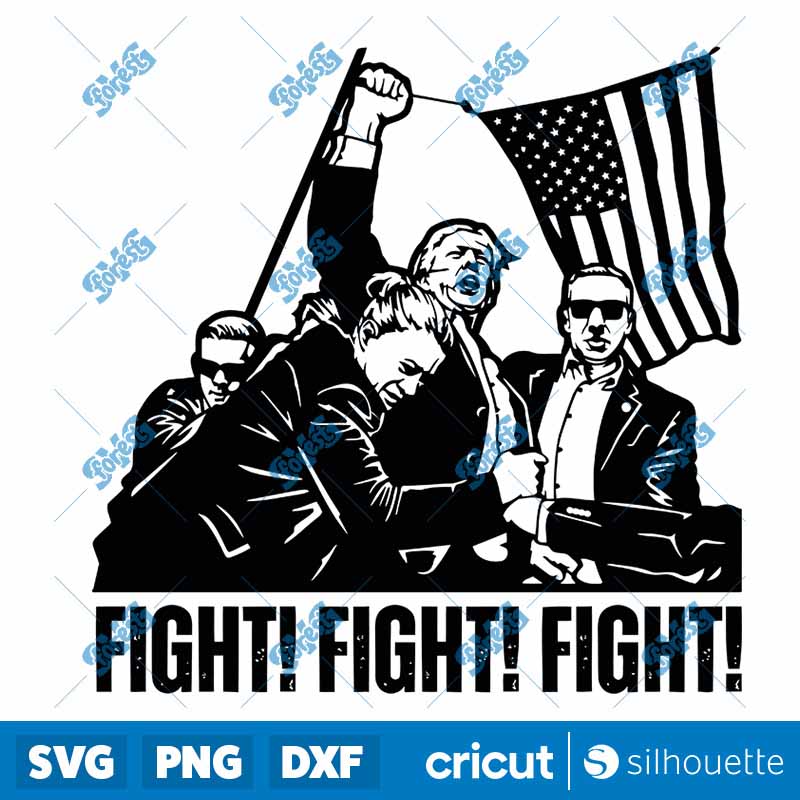 Trump Rally Fight SVG