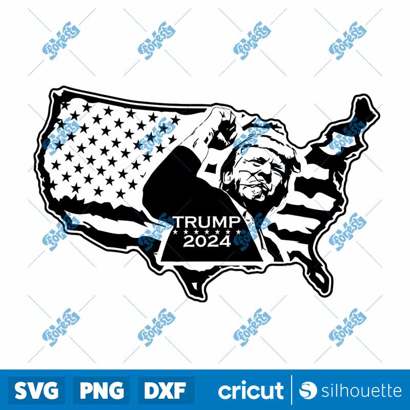 Trump Shot Usa Flag Vector SVG