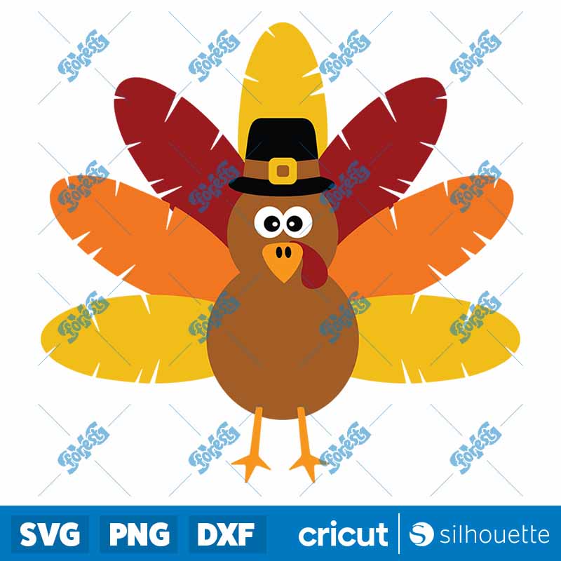 Turkey Pilgrim Hat SVG