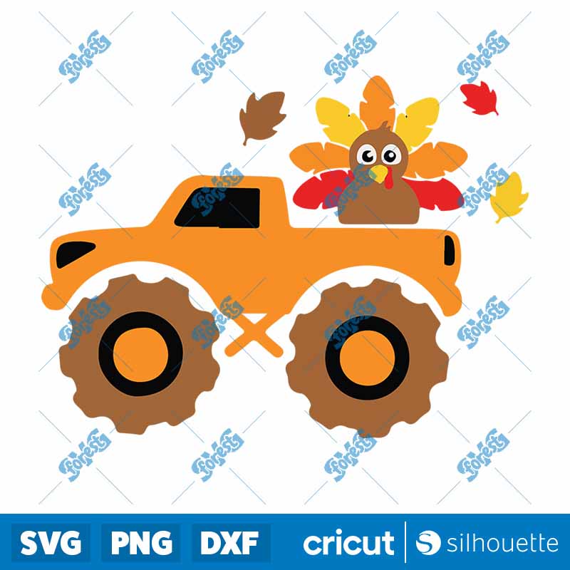 Turkey Truck Thanksgiving SVG