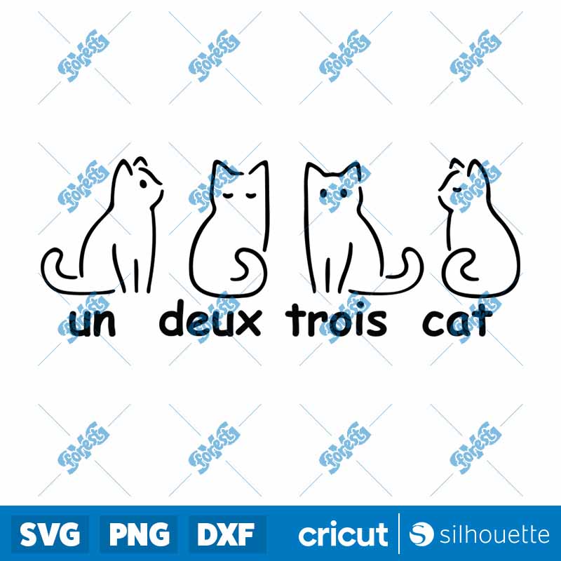 Un Deux Trois Cat SVG