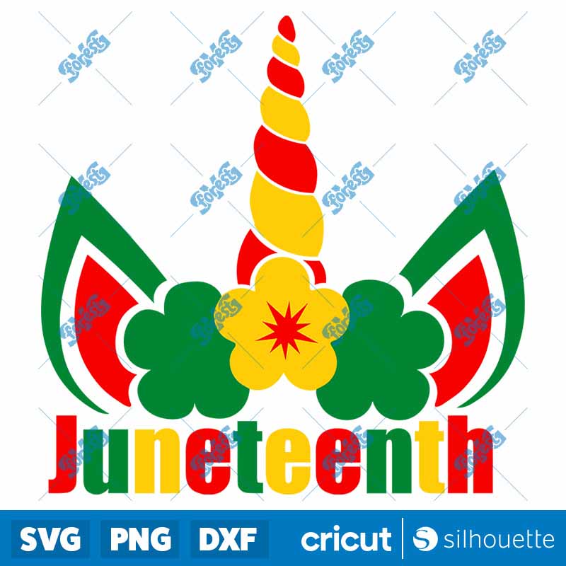 Unicorn Juneteenth SVG