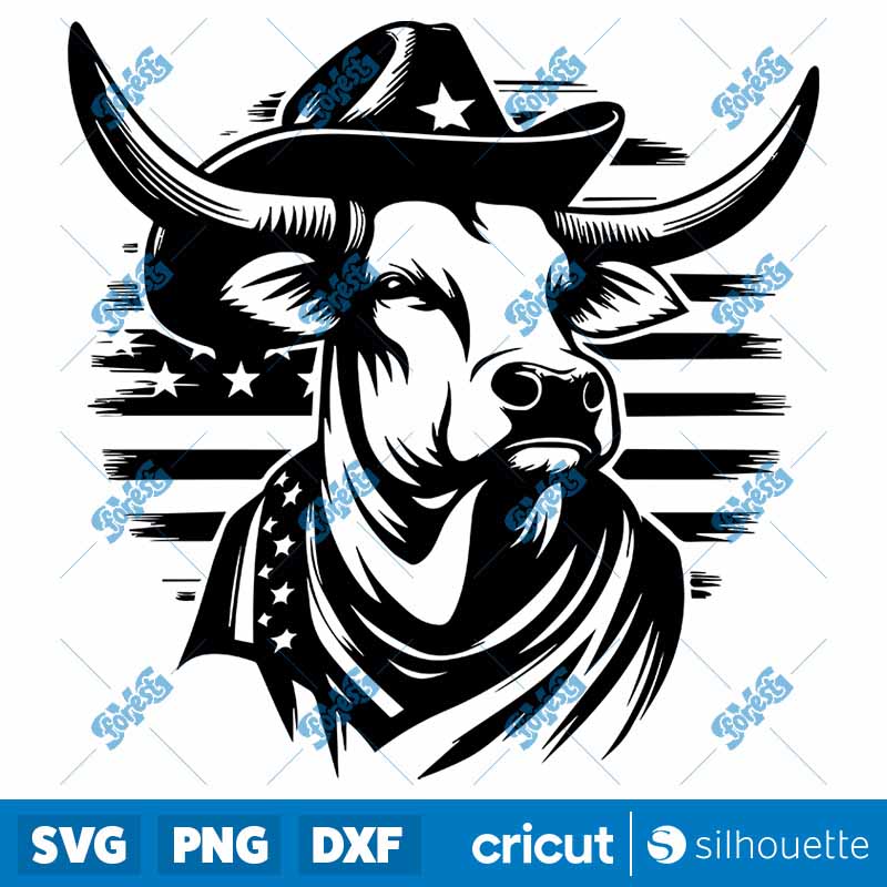 USA Cow Farm SVG