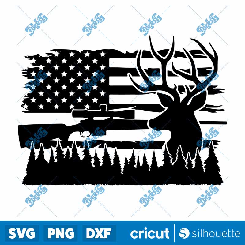 USA Hunting Flag SVG