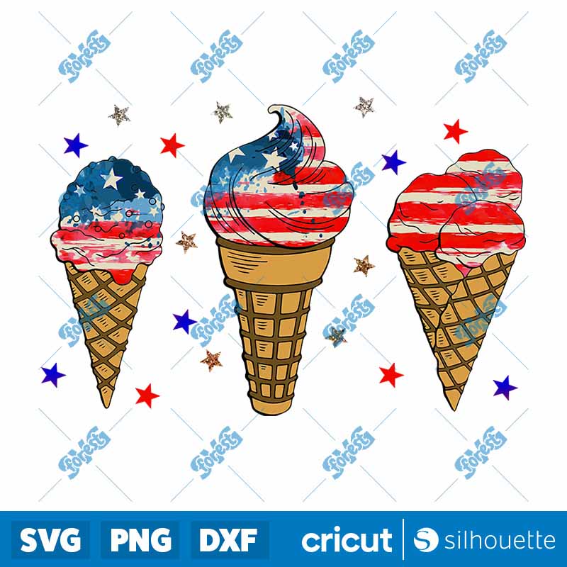 USA Ice Cream PNG